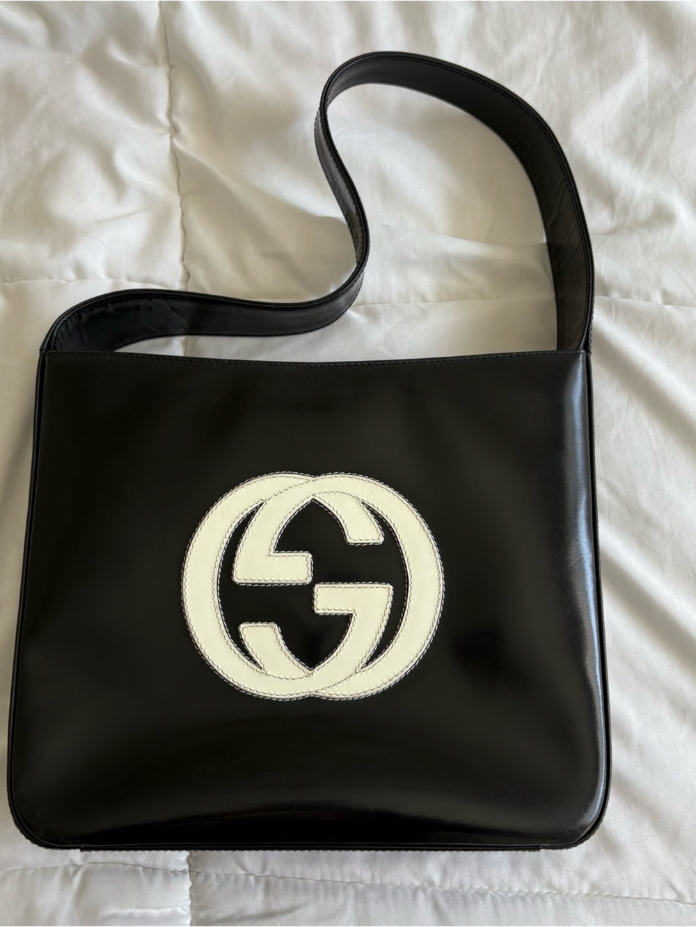 vintage Gucci black shoulder bag